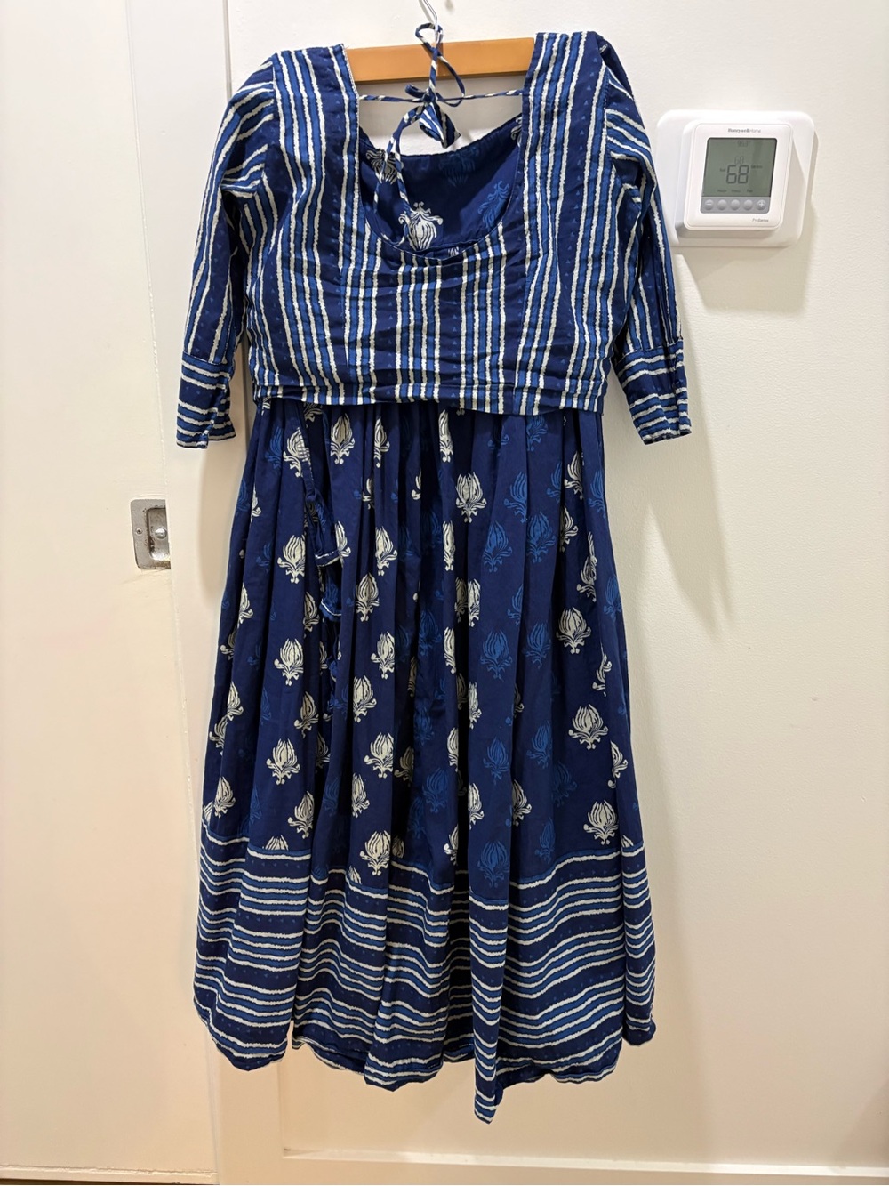HANDMADE | 2 PC SET - Indigo Blue Printed Cotton Set - Picture 2 of 8